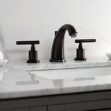 Kaiser Two-Handle 3-Hole Deck Mount Widespread Bathroom Faucet with Retail Pop-Up Drain