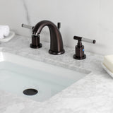 Kaiser Two-Handle 3-Hole Deck Mount Widespread Bathroom Faucet with Retail Pop-Up Drain