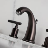 Kaiser Two-Handle 3-Hole Deck Mount Widespread Bathroom Faucet with Retail Pop-Up Drain