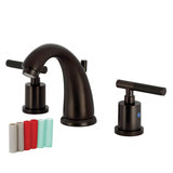 Kaiser Two-Handle 3-Hole Deck Mount Widespread Bathroom Faucet with Retail Pop-Up Drain