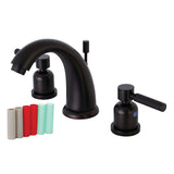 Kaiser Two-Handle 3-Hole Deck Mount Widespread Bathroom Faucet with Retail Pop-Up Drain