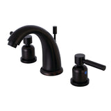 Concord Two-Handle 3-Hole Deck Mount Widespread Bathroom Faucet with Retail Pop-Up Drain