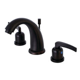 Centurion Two-Handle 3-Hole Deck Mount Widespread Bathroom Faucet with Retail Pop-Up Drain