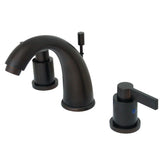 NuvoFusion Two-Handle 3-Hole Deck Mount Widespread Bathroom Faucet with Retail Pop-Up Drain