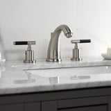 Kaiser Two-Handle 3-Hole Deck Mount Widespread Bathroom Faucet with Retail Pop-Up Drain