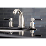 Kaiser Two-Handle 3-Hole Deck Mount Widespread Bathroom Faucet with Retail Pop-Up Drain