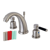 Kaiser Two-Handle 3-Hole Deck Mount Widespread Bathroom Faucet with Retail Pop-Up Drain