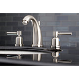 Concord Two-Handle 3-Hole Deck Mount Widespread Bathroom Faucet with Retail Pop-Up Drain