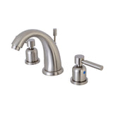 Concord Two-Handle 3-Hole Deck Mount Widespread Bathroom Faucet with Retail Pop-Up Drain