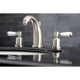 Paris Two-Handle 3-Hole Deck Mount Widespread Bathroom Faucet with Retail Pop-Up Drain