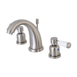 Paris Two-Handle 3-Hole Deck Mount Widespread Bathroom Faucet with Retail Pop-Up Drain