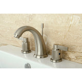 NuvoFusion Two-Handle 3-Hole Deck Mount Widespread Bathroom Faucet with Retail Pop-Up Drain