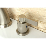 NuvoFusion Two-Handle 3-Hole Deck Mount Widespread Bathroom Faucet with Retail Pop-Up Drain