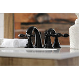 American Classic Two-Handle 3-Hole Deck Mount Widespread Bathroom Faucet with Retail Pop-Up Drain