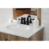 American Classic Two-Handle 3-Hole Deck Mount Widespread Bathroom Faucet with Retail Pop-Up Drain