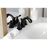 Victorian Two-Handle 3-Hole Deck Mount Widespread Bathroom Faucet with Retail Pop-Up Drain