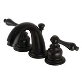 Victorian Two-Handle 3-Hole Deck Mount Widespread Bathroom Faucet with Retail Pop-Up Drain