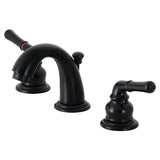 Magellan Two-Handle 3-Hole Deck Mount Widespread Bathroom Faucet with Retail Pop-Up Drain