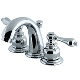 Victorian Two-Handle 3-Hole Deck Mount Widespread Bathroom Faucet with Retail Pop-Up Drain