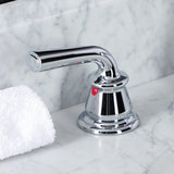 Restoration Two-Handle 3-Hole Deck Mount Widespread Bathroom Faucet with Retail Pop-Up Drain