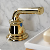 Restoration Two-Handle 3-Hole Deck Mount Widespread Bathroom Faucet with Retail Pop-Up Drain