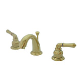 Magellan Two-Handle 3-Hole Deck Mount Widespread Bathroom Faucet with Retail Pop-Up Drain