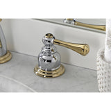 Vintage Two-Handle 3-Hole Deck Mount Widespread Bathroom Faucet with Retail Pop-Up Drain