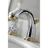 Vintage Two-Handle 3-Hole Deck Mount Widespread Bathroom Faucet with Retail Pop-Up Drain