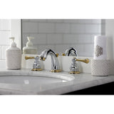 Vintage Two-Handle 3-Hole Deck Mount Widespread Bathroom Faucet with Retail Pop-Up Drain