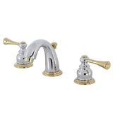 Vintage Two-Handle 3-Hole Deck Mount Widespread Bathroom Faucet with Retail Pop-Up Drain