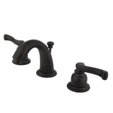 Royale Two-Handle 3-Hole Deck Mount Widespread Bathroom Faucet with Retail Pop-Up Drain