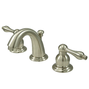 Victorian Two-Handle 3-Hole Deck Mount Widespread Bathroom Faucet with Retail Pop-Up Drain