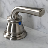 Restoration Two-Handle 3-Hole Deck Mount Widespread Bathroom Faucet with Retail Pop-Up Drain