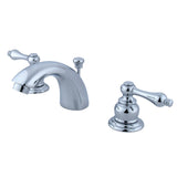 Victorian Two-Handle 3-Hole Deck Mount Mini-Widespread Bathroom Faucet with Pop-Up Drain