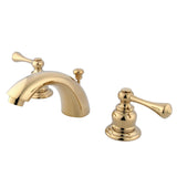 Vintage Two-Handle 3-Hole Deck Mount Mini-Widespread Bathroom Faucet with Pop-Up Drain