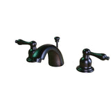 Victorian Two-Handle 3-Hole Deck Mount Mini-Widespread Bathroom Faucet with Pop-Up Drain