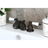 Victorian Two-Handle 3-Hole Deck Mount Mini-Widespread Bathroom Faucet with Pop-Up Drain