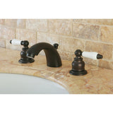 Victorian Two-Handle 3-Hole Deck Mount Mini-Widespread Bathroom Faucet with Pop-Up Drain