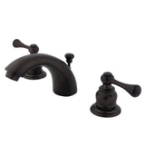 Vintage Two-Handle 3-Hole Deck Mount Mini-Widespread Bathroom Faucet with Pop-Up Drain