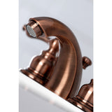 Victorian Two-Handle 3-Hole Deck Mount Mini-Widespread Bathroom Faucet with Pop-Up Drain