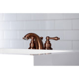 Victorian Two-Handle 3-Hole Deck Mount Mini-Widespread Bathroom Faucet with Pop-Up Drain