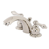 Victorian Two-Handle 3-Hole Deck Mount Mini-Widespread Bathroom Faucet with Pop-Up Drain