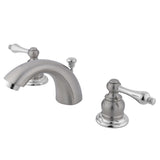 Victorian Two-Handle 3-Hole Deck Mount Mini-Widespread Bathroom Faucet with Pop-Up Drain