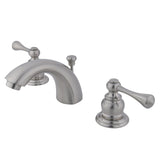 Vintage Two-Handle 3-Hole Deck Mount Mini-Widespread Bathroom Faucet with Pop-Up Drain