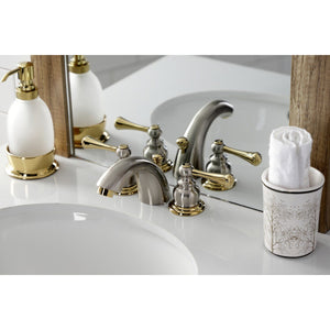 Vintage Two-Handle 3-Hole Deck Mount Mini-Widespread Bathroom Faucet with Pop-Up Drain