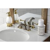 Vintage Two-Handle 3-Hole Deck Mount Mini-Widespread Bathroom Faucet with Pop-Up Drain