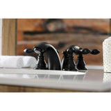 American Classic Two-Handle 3-Hole Deck Mount Mini-Widespread Bathroom Faucet with Pop-Up Drain