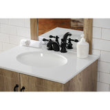 American Classic Two-Handle 3-Hole Deck Mount Mini-Widespread Bathroom Faucet with Pop-Up Drain