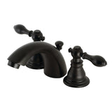 American Classic Two-Handle 3-Hole Deck Mount Mini-Widespread Bathroom Faucet with Pop-Up Drain