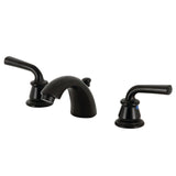 Restoration Two-Handle 3-Hole Deck Mount Mini-Widespread Bathroom Faucet with Pop-Up Drain